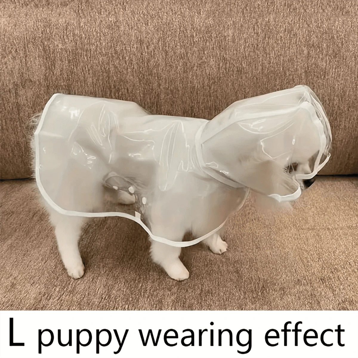 PawCool Transparent Dog Raincoat – Clear Waterproof Coat for Small Dogs