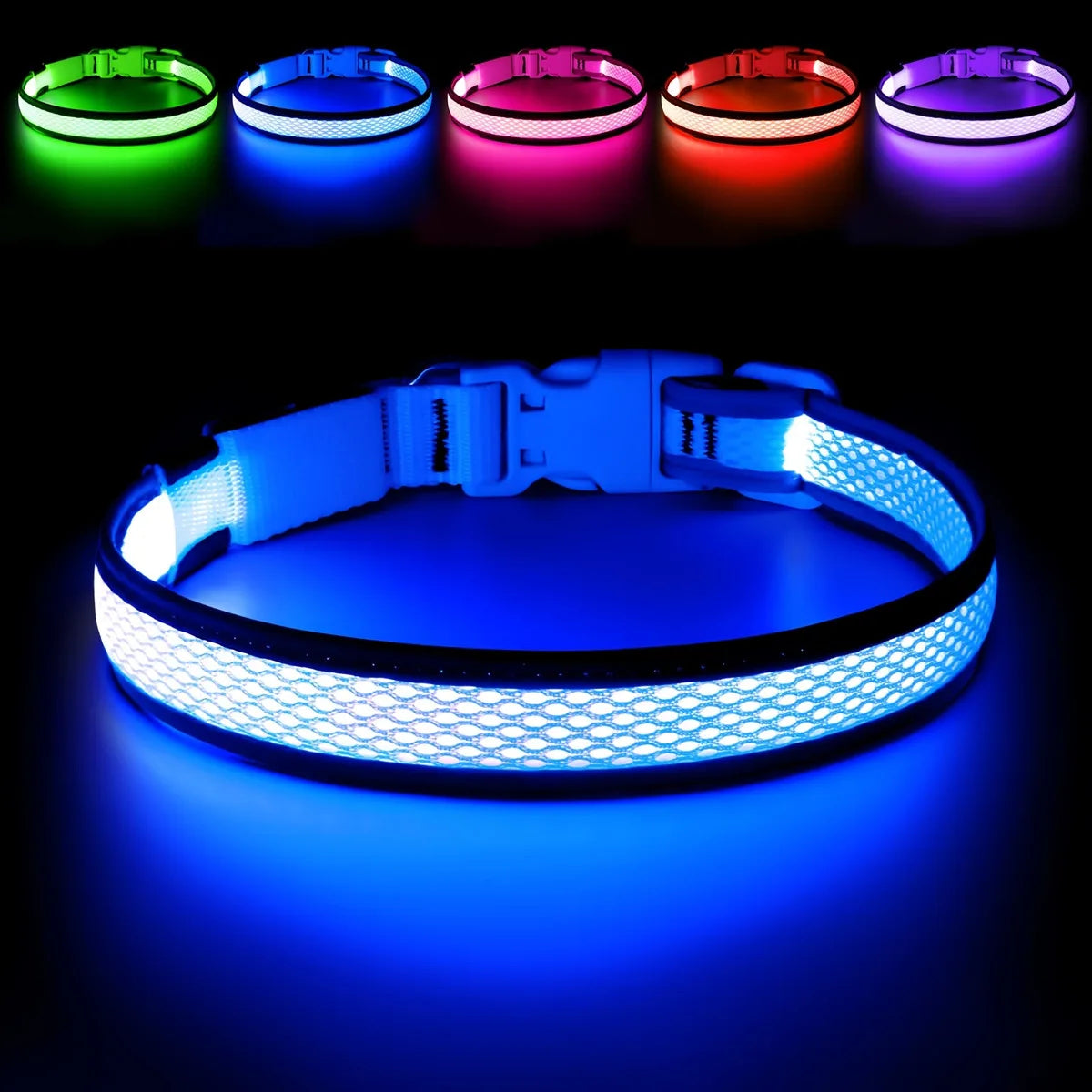PawCool Leuchtendes LED-Hundehalsband – Nachtsicherheit & Gute Sichtbarkeit