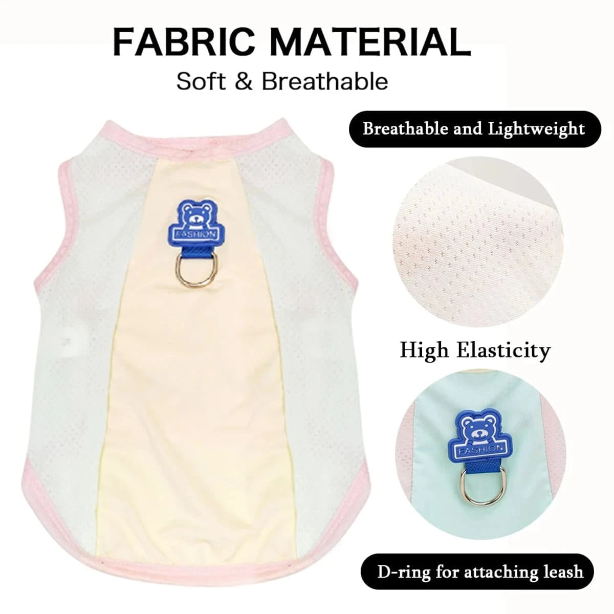 PawCool Ice Silk Cooling Vest – Breathable UV Protection Shirt for Small Dogs