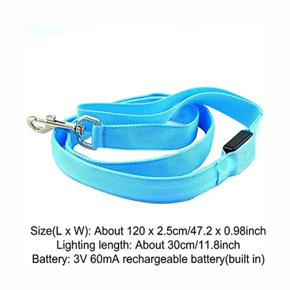 PawCool USB wiederaufladbare LED-Hundeleine – 3 Leuchtmodi für Sicherheit bei Nacht