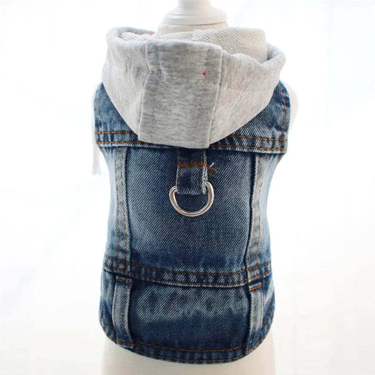 PawCool Denim Dog Jacket – Cool Jean Vest Harness for Small Dogs