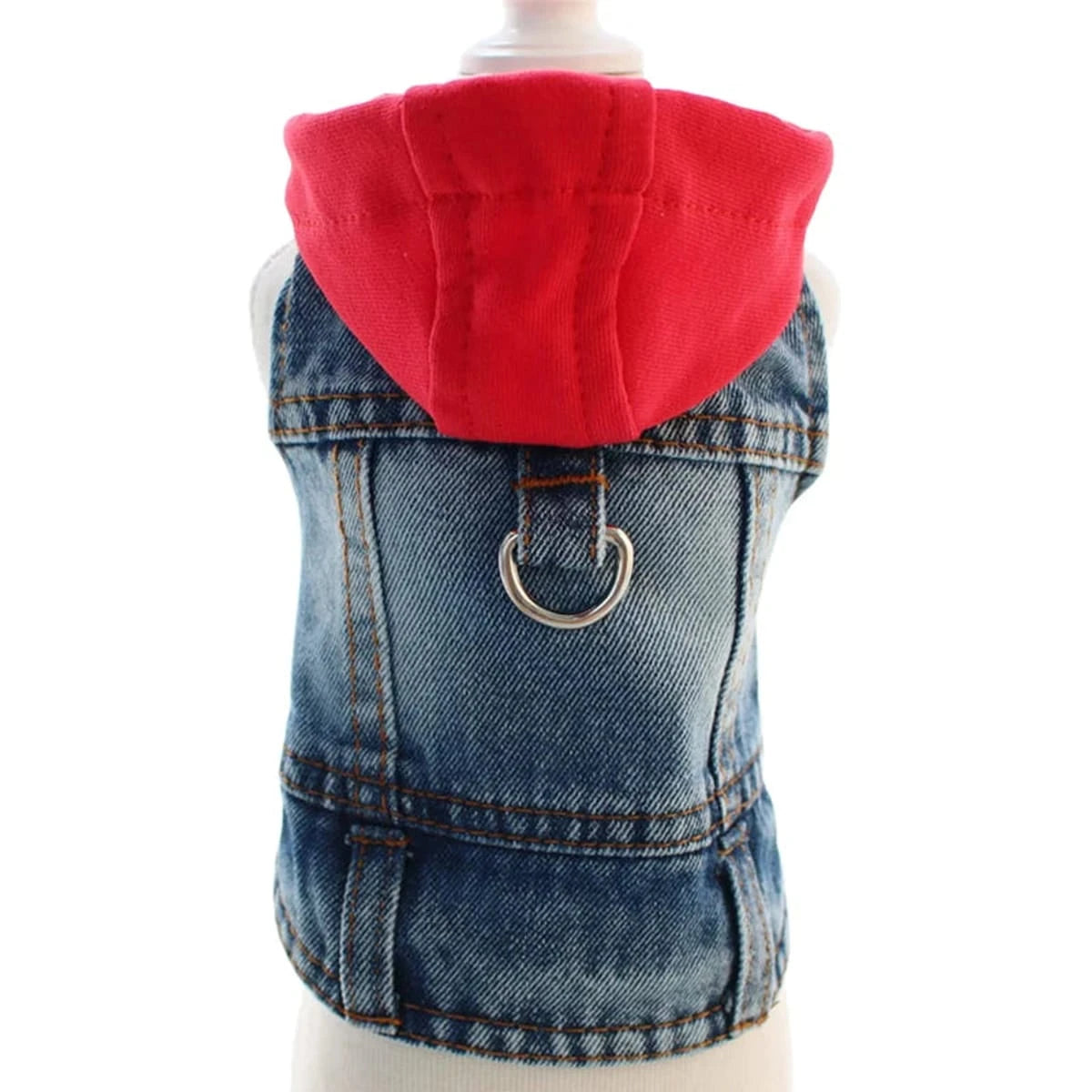 PawCool Denim Dog Jacket – Cool Jean Vest Harness for Small Dogs