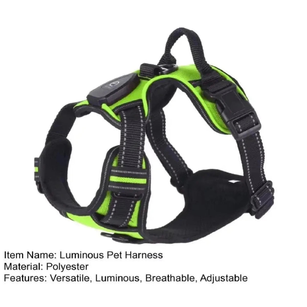PawCool LED Leuchthundegeschirr – Verstellbares Blinkhalsband für Spaziergänge bei Nacht