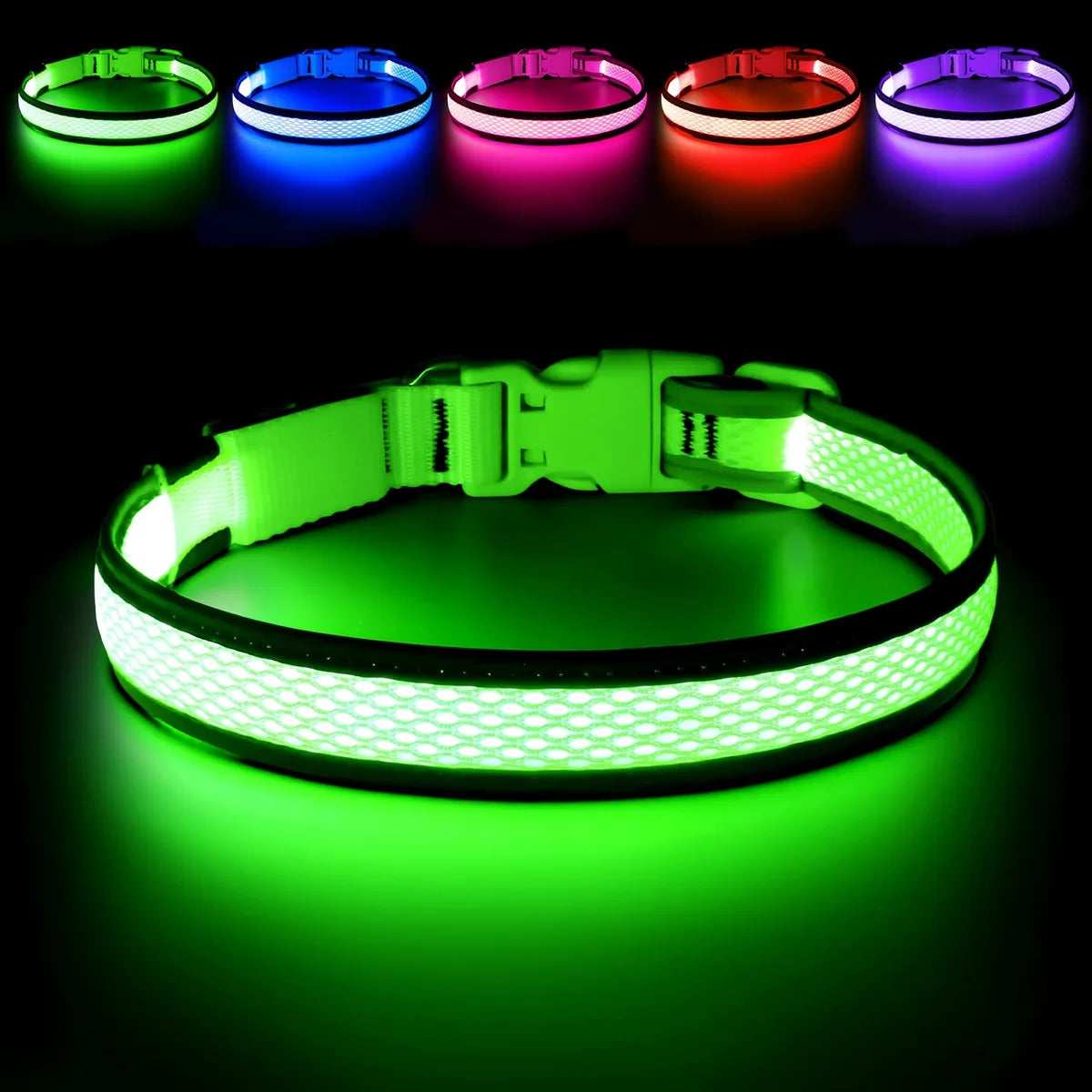 PawCool Leuchtendes LED-Hundehalsband – Nachtsicherheit & Gute Sichtbarkeit