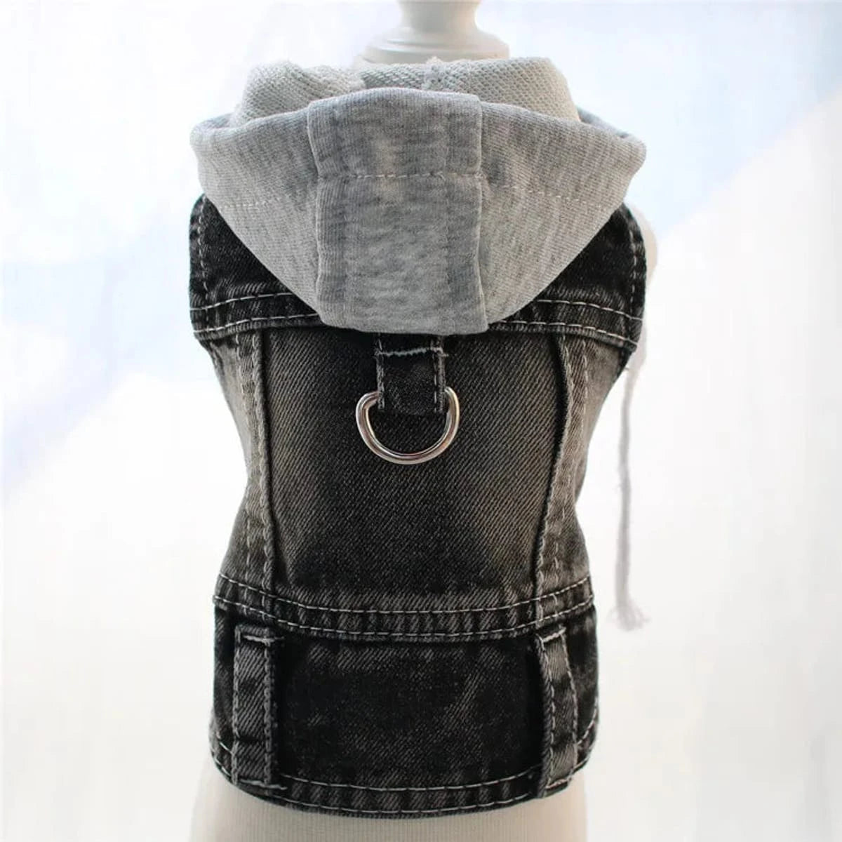 PawCool Denim Dog Jacket – Cool Jean Vest Harness for Small Dogs