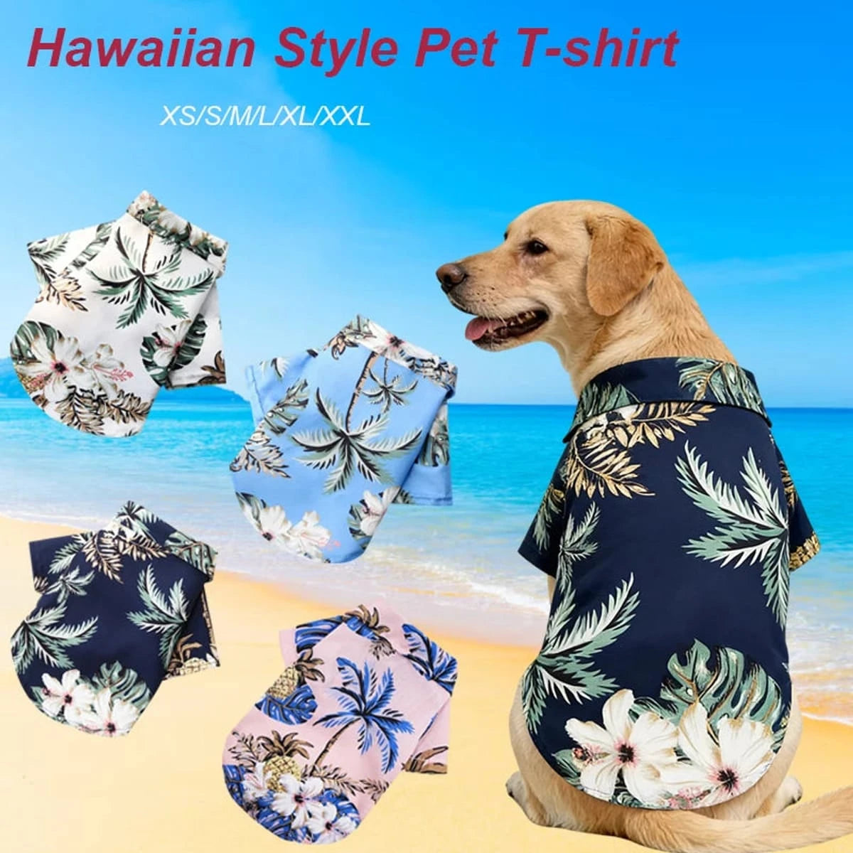 PawCool Hawaiian Dog Shirt – Tropical Summer Tee for Small Dogs