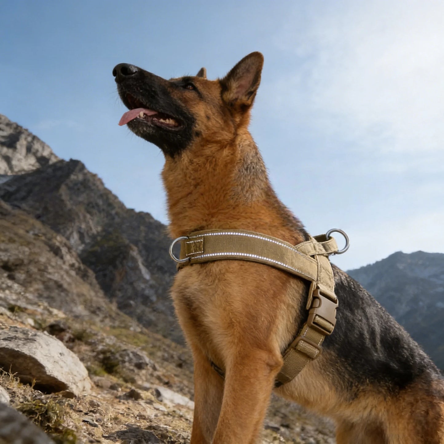 PawCool Taktisches Hundegeschirr – Strapazierfähiges Anti-Zug-Geschirr für große Hunderassen