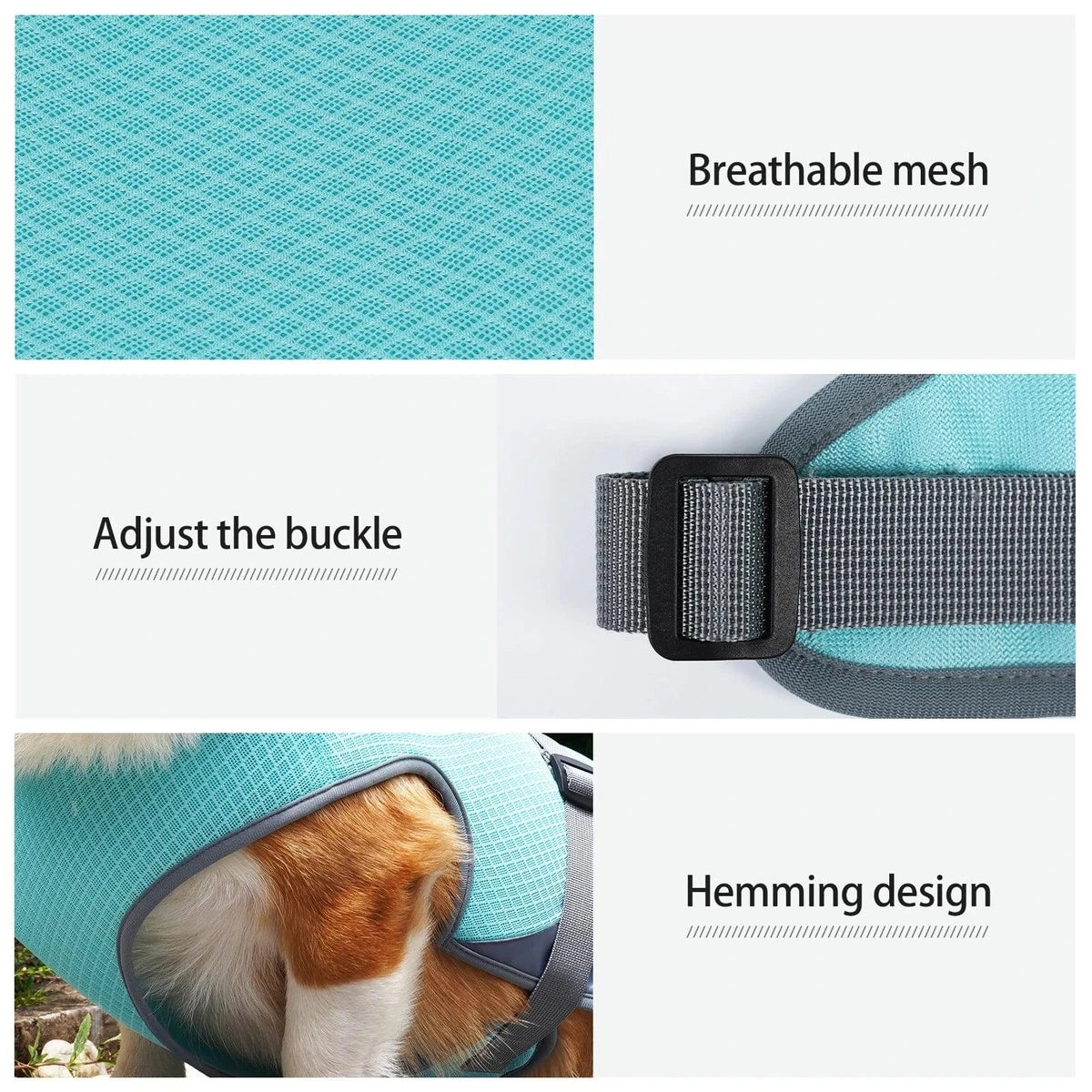 Gilet Rafraîchissant Léger PawCool avec Bandes Réfléchissantes